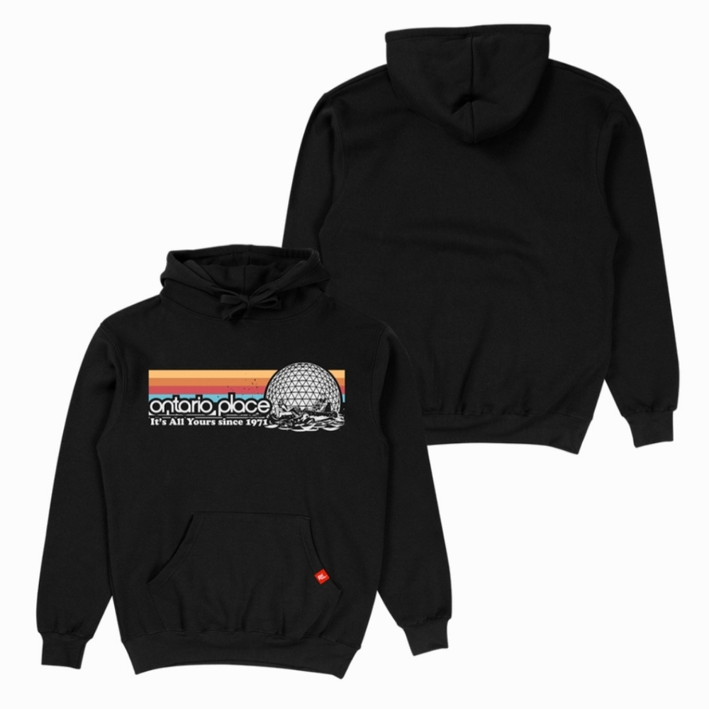 Retrokid x Retrontario Ontario Place Black Pullover Graphic Hoodie NEW 3X OOP